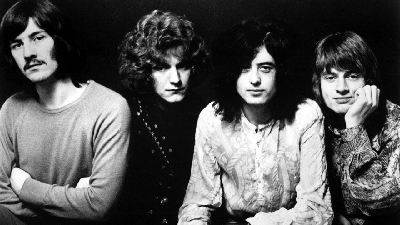 De izquierda a derecha: John Bonham, Robert Plant, Jimmy Page y John Paul Johns