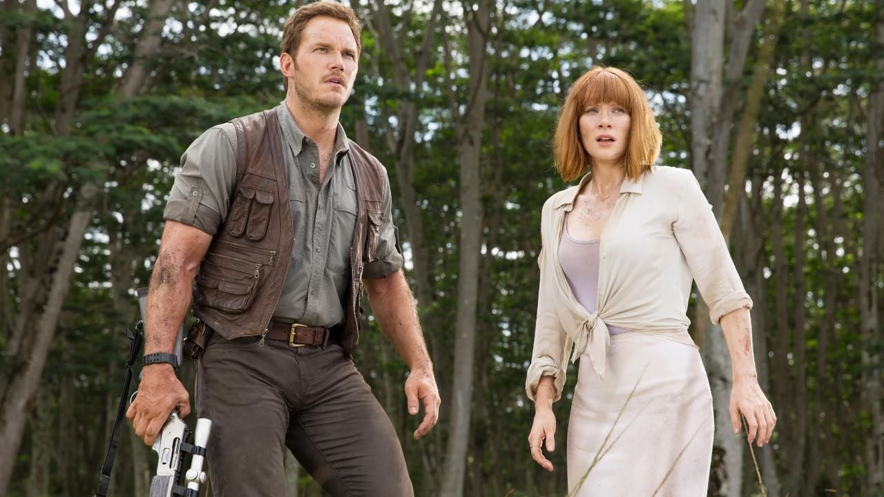 Chris Pratt y Bryce Dallas Howard en 'Jurassic World'