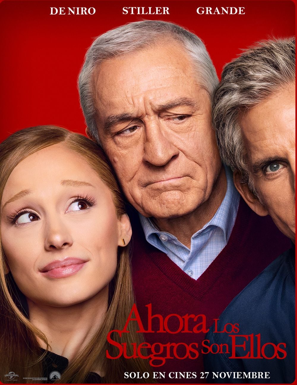 Cartel promocional de la película Ahora los suegros son ellos, con los actores principales Ben Stiller y Robert De Niro.