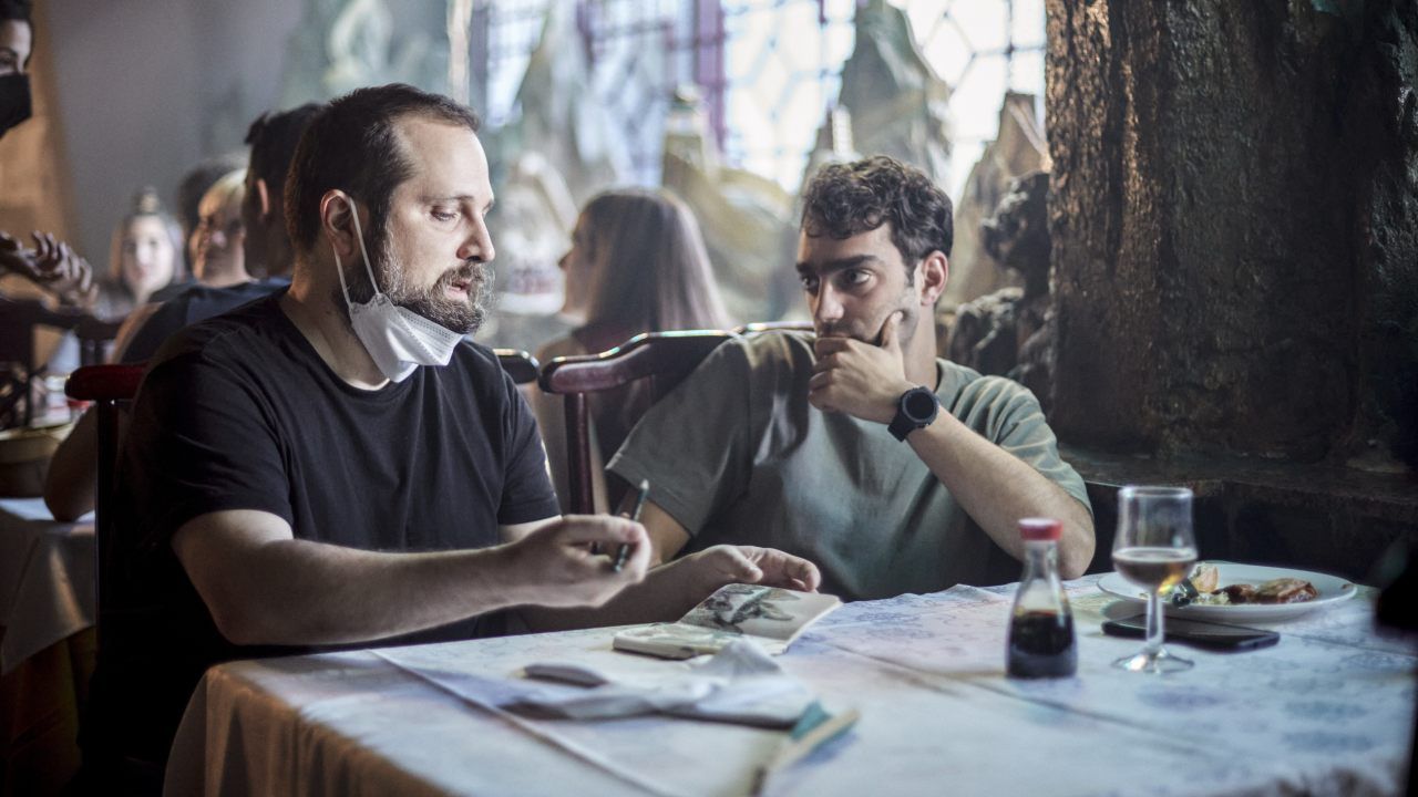 Carlos Vermut en el rodaje de 'Mantícora'