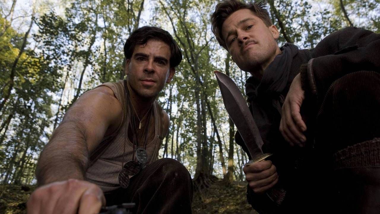 Eli Roth y Brad Pitt en 'Malditos bastardos'