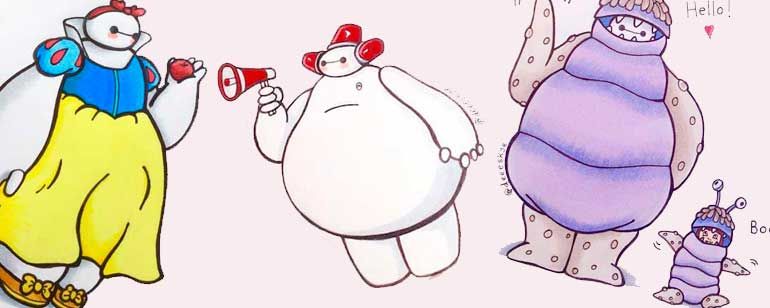 Baymax De Big Hero 6 Caracterizado Como Personajes Disney