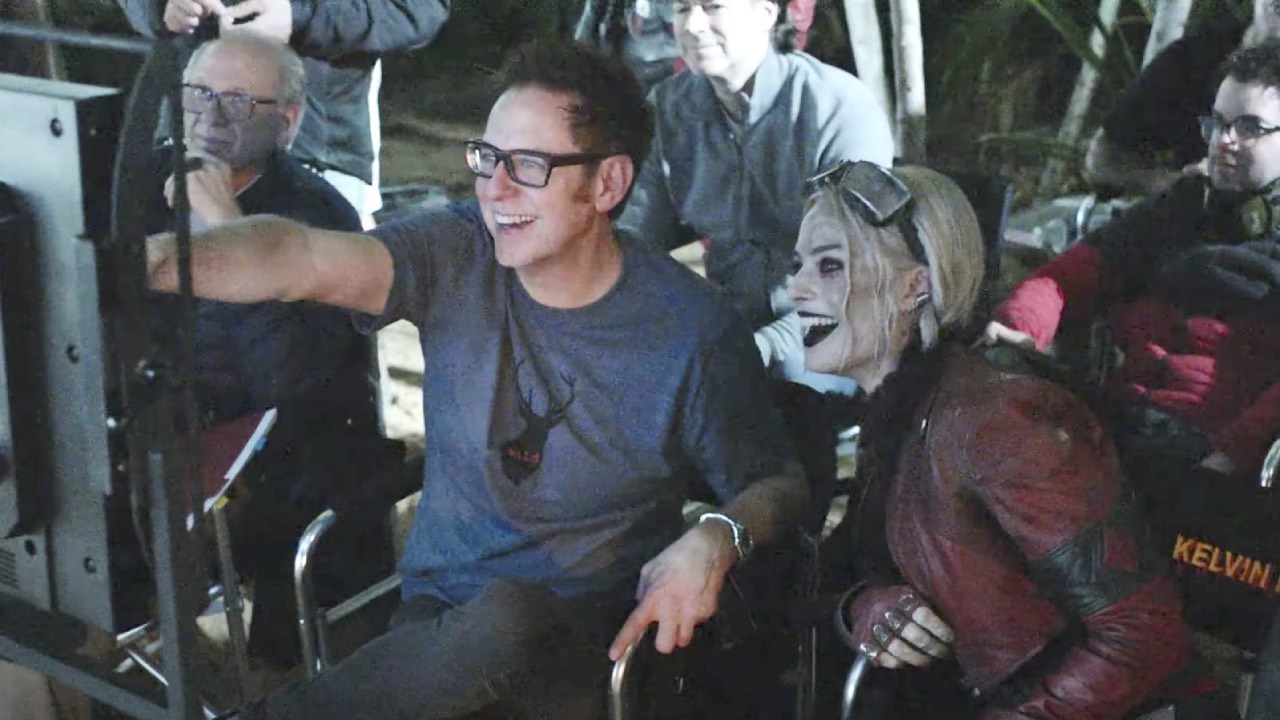 James Gunn on the set of The Suicide Squad