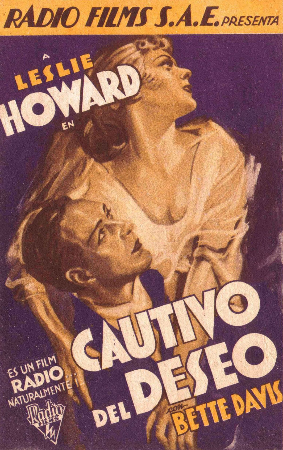 Cautivo del deseo - Película 1934