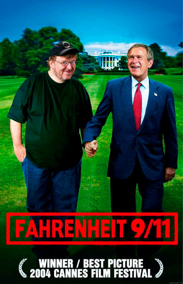 Fahrenheit 9/11 : Foto Michael Moore, George W. Bush