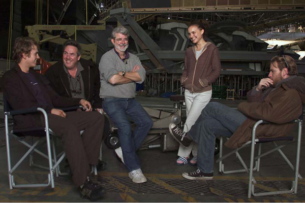 Star Wars: Episodio III - La venganza de los Sith : Foto Ewan McGregor, Natalie Portman, Rick McCallum, George Lucas, Hayden Christensen