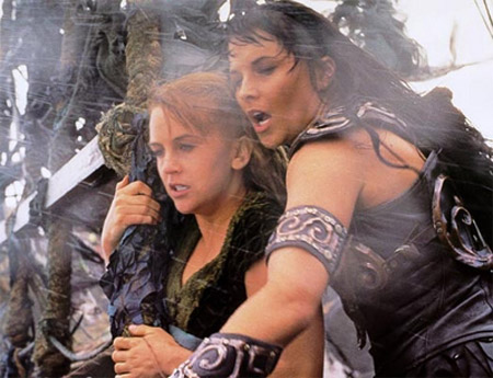 Foto Renée O'Connor, Lucy Lawless