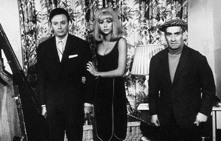 Foto Georges Lautner, Mireille Darc, Louis de Funès, Maurice Biraud