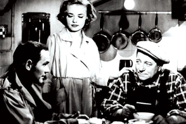 Foto Gilles Grangier, Jeanne Moreau, Jean Gabin