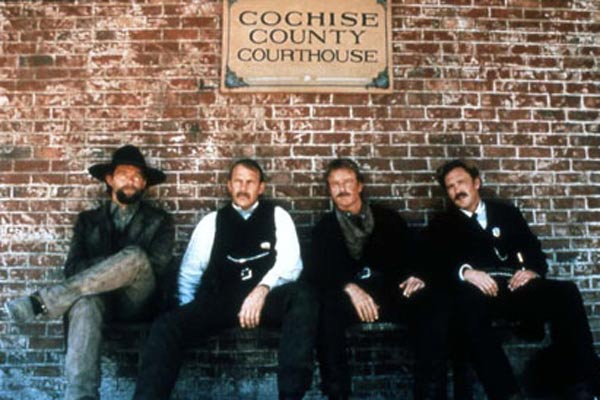 Wyatt Earp : Foto Jim Caviezel, Linden Ashby, Lawrence Kasdan, Kevin Costner, Michael Madsen