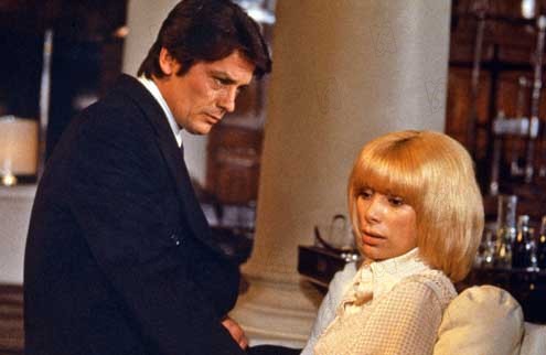 Foto Georges Lautner, Alain Delon, Mireille Darc