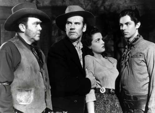 El forajido : Foto Jack Buetel, Walter Huston, Jane Russell, Howard Hughes, Thomas Mitchell