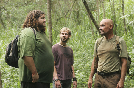 Foto Jorge García, Terry O'Quinn, Dominic Monaghan