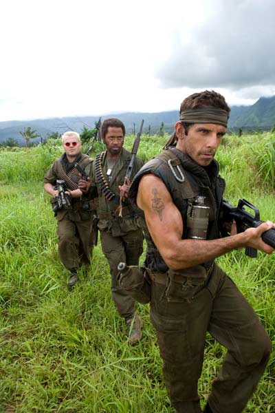 Tropic Thunder. ¡Una guerra muy perra! : Foto Ben Stiller, Robert Downey Jr., Jack Black, Kirk Lazarus