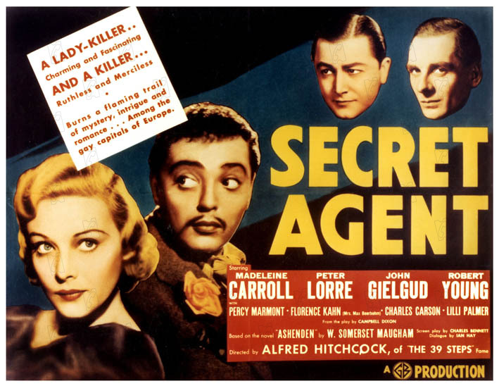 El agente secreto : Foto Alfred Hitchcock, Peter Lorre