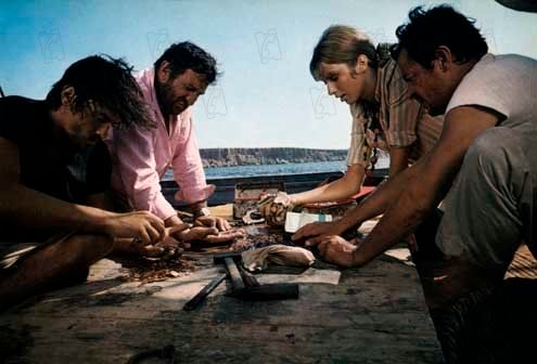 Tres aventureros : Foto Lino Ventura, Alain Delon, Robert Enrico