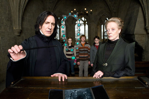 Harry Potter y el Misterio del Príncipe : Foto Maggie Smith, Daniel Radcliffe, Emma Watson, Rupert Grint, Alan Rickman