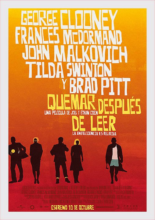 Quemar después de leer : Cartel