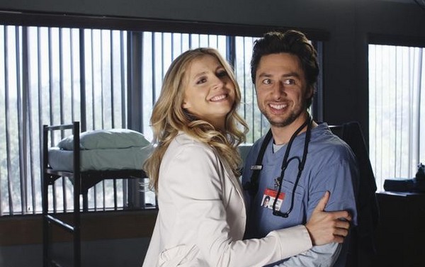 Foto Sarah Chalke, Zach Braff