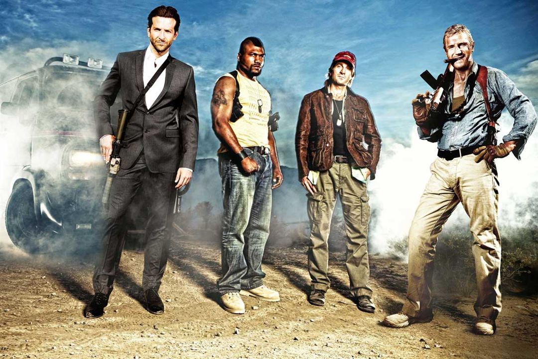 El equipo A : Foto Bradley Cooper, Joe Carnahan, Quinton Rampage Jackson, Sharlto Copley, Liam Neeson