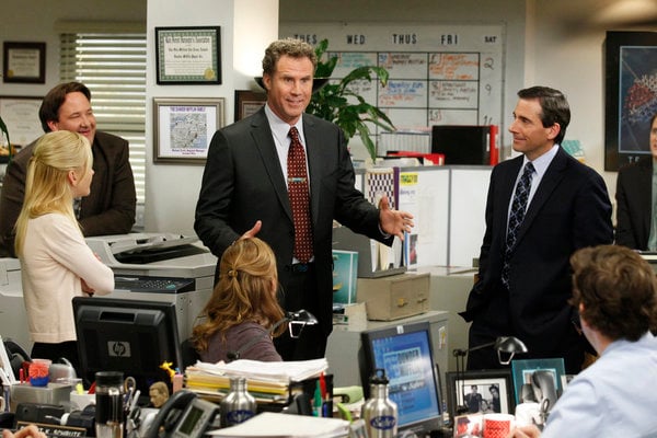 The Office (US) : Foto John Krasinski, Jenna Fischer, Angela Kinsey, Brian Baumgartner, Will Ferrell, Steve Carell