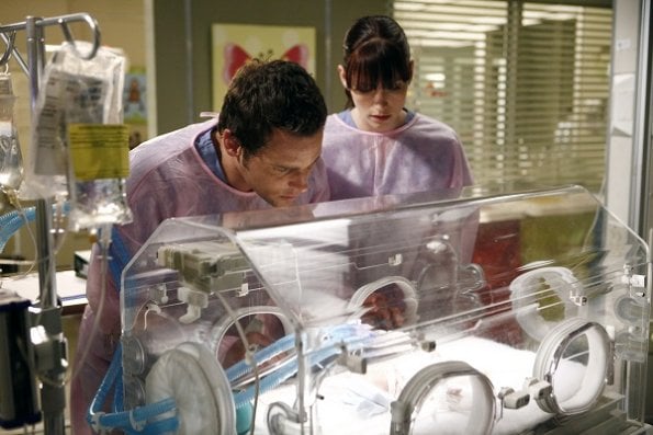 Anatomía de Grey : Foto Chyler Leigh, Justin Chambers (I)