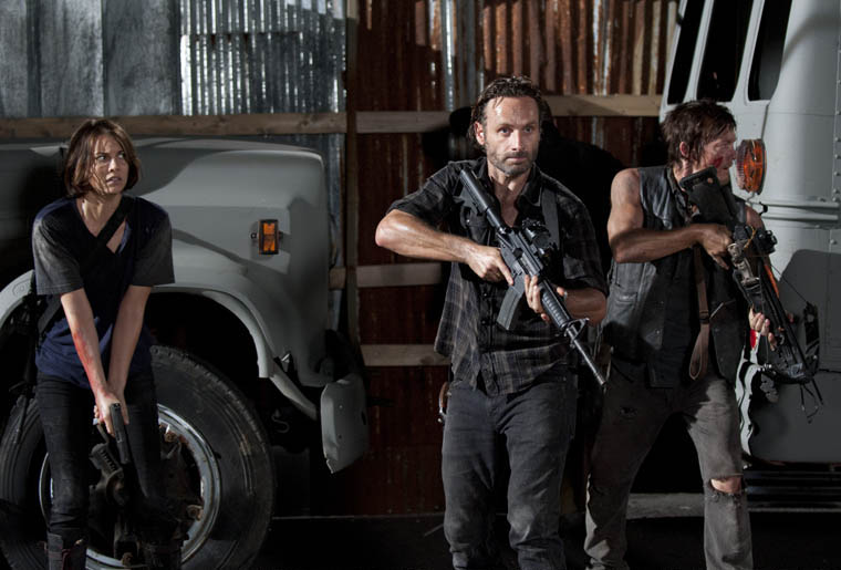 The Walking Dead : Foto Norman Reedus, Andrew Lincoln, Lauren Cohan