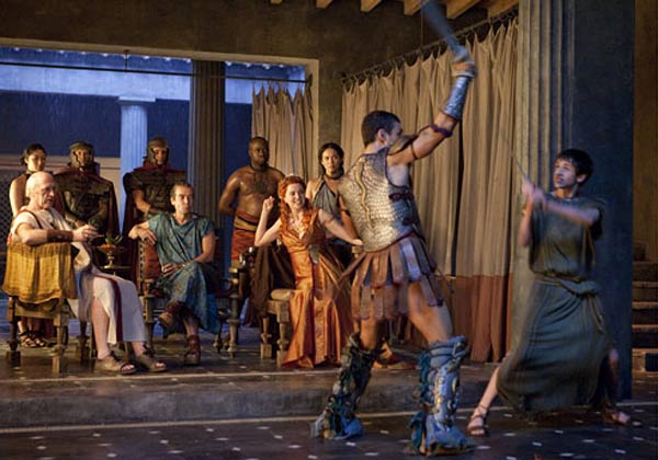 Spartacus: Sangre y arena : Foto Lucy Lawless, John Hannah, Andy Whitfield, Lesley-Ann Brandt
