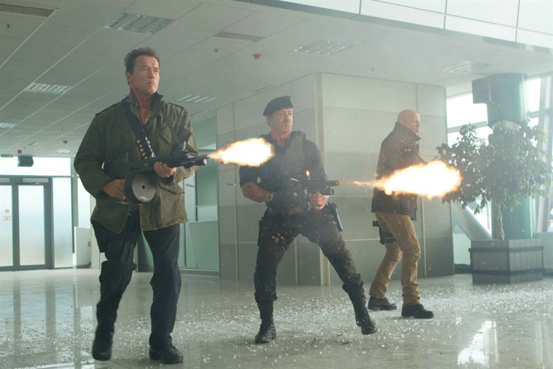 Los mercenarios 2 : Foto Bruce Willis, Arnold Schwarzenegger, Sylvester Stallone