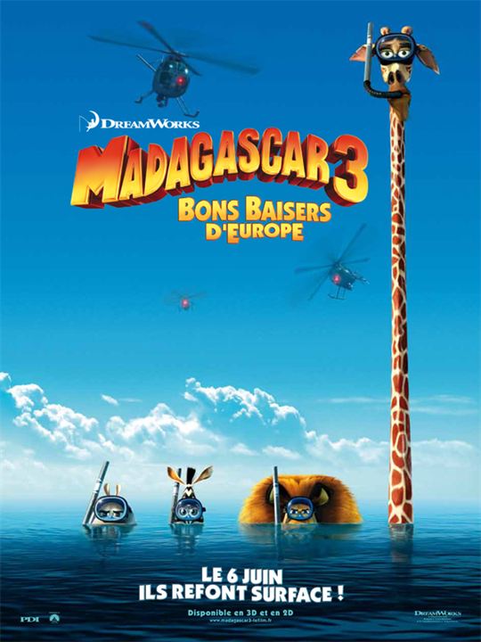 Madagascar 3: De marcha por Europa : Cartel