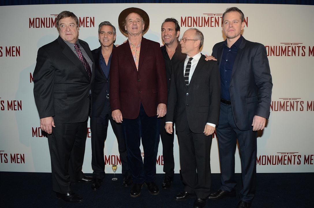 Monuments Men : Couverture magazine Bob Balaban, Matt Damon, Bill Murray, George Clooney, John Goodman, Jean Dujardin