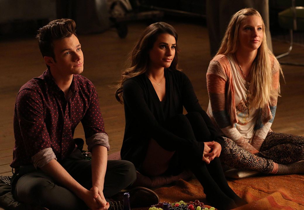 Glee : Foto Lea Michele, Chris Colfer, Heather Morris