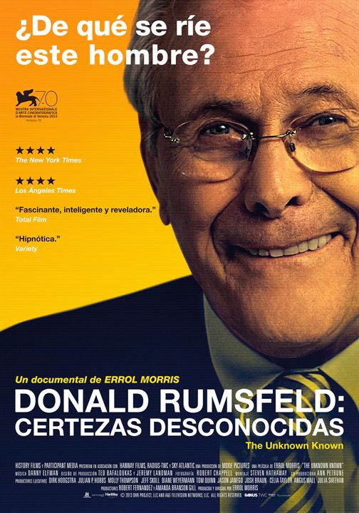 Donald Rumsfeld: Certezas desconocidas : Cartel