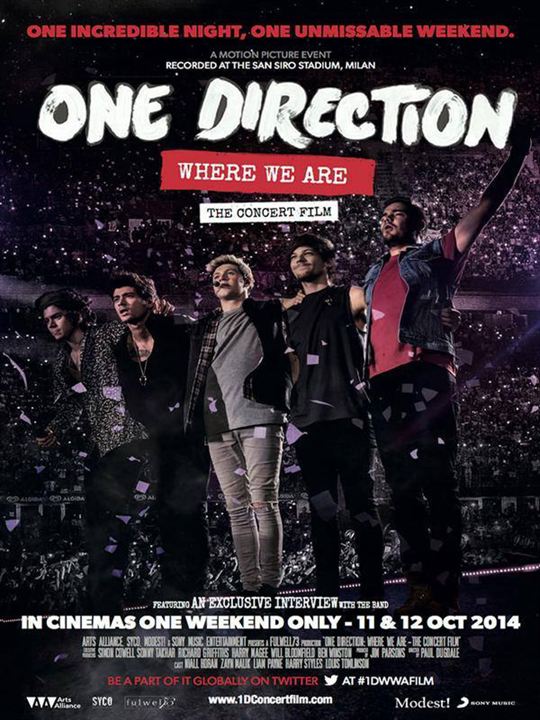 One Direction: Where We Are - La película del concierto : Cartel