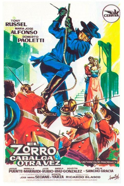 El Zorro cabalga otra vez : Cartel