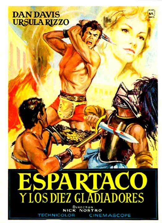 Espartaco y los diez gladiadores : Cartel