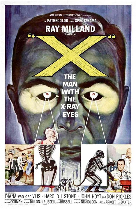 El hombre con rayos X en los ojos : Cartel