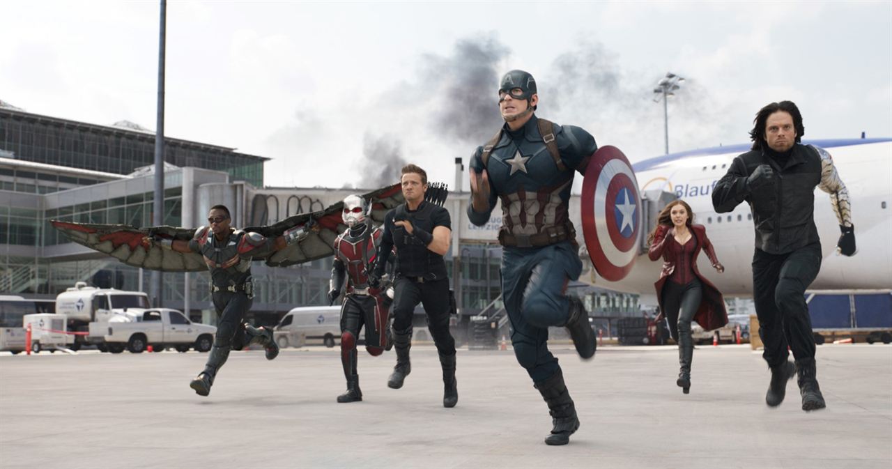 Capitán América: Civil War : Foto Sebastian Stan, Paul Rudd, Elizabeth Olsen, Jeremy Renner, Chris Evans, Anthony Mackie
