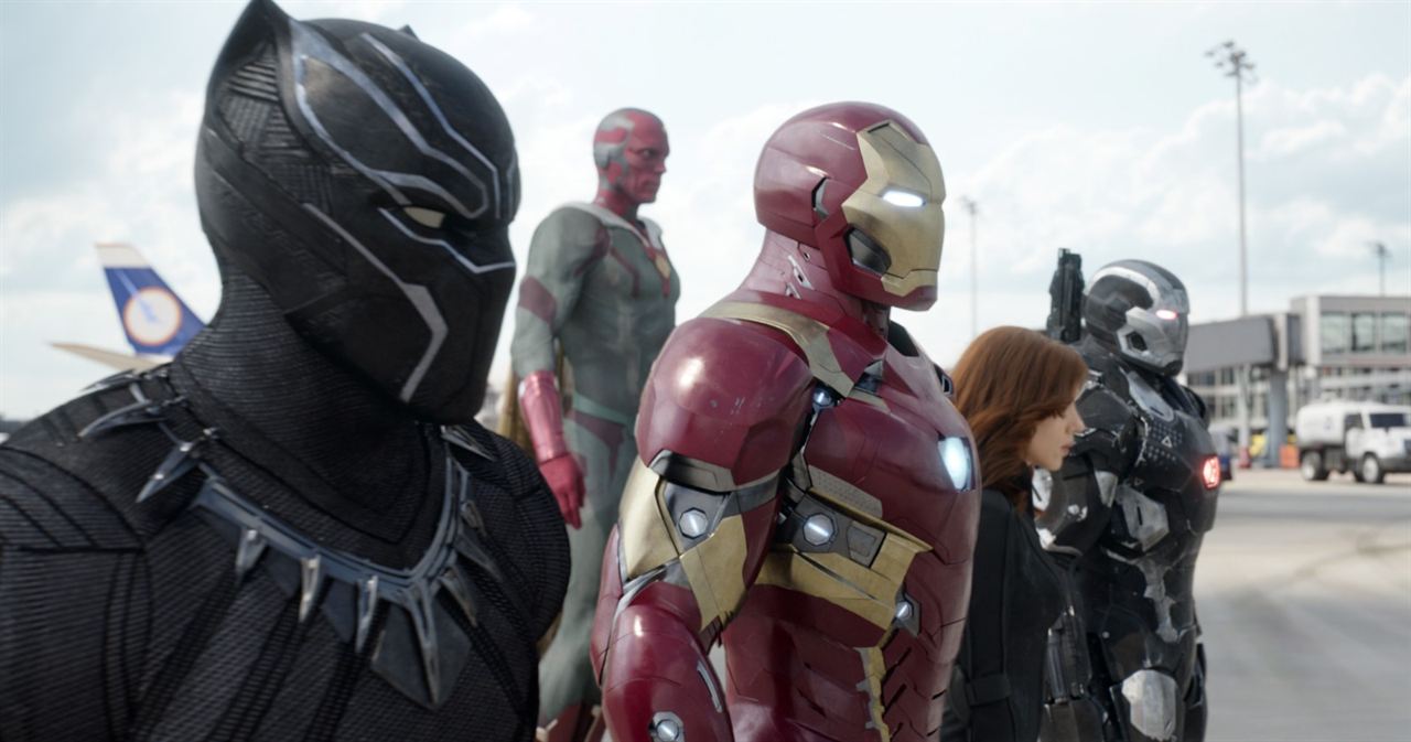 Capitán América: Civil War : Foto Robert Downey Jr., Chadwick Boseman, Scarlett Johansson, Paul Bettany
