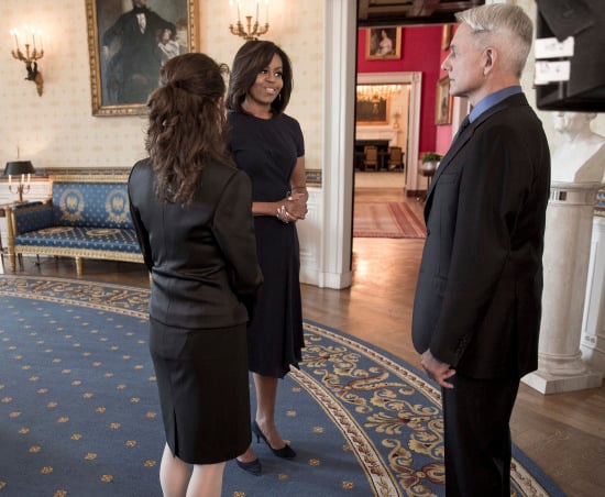 Foto Mark Harmon, Michelle Obama, Reiko Aylesworth
