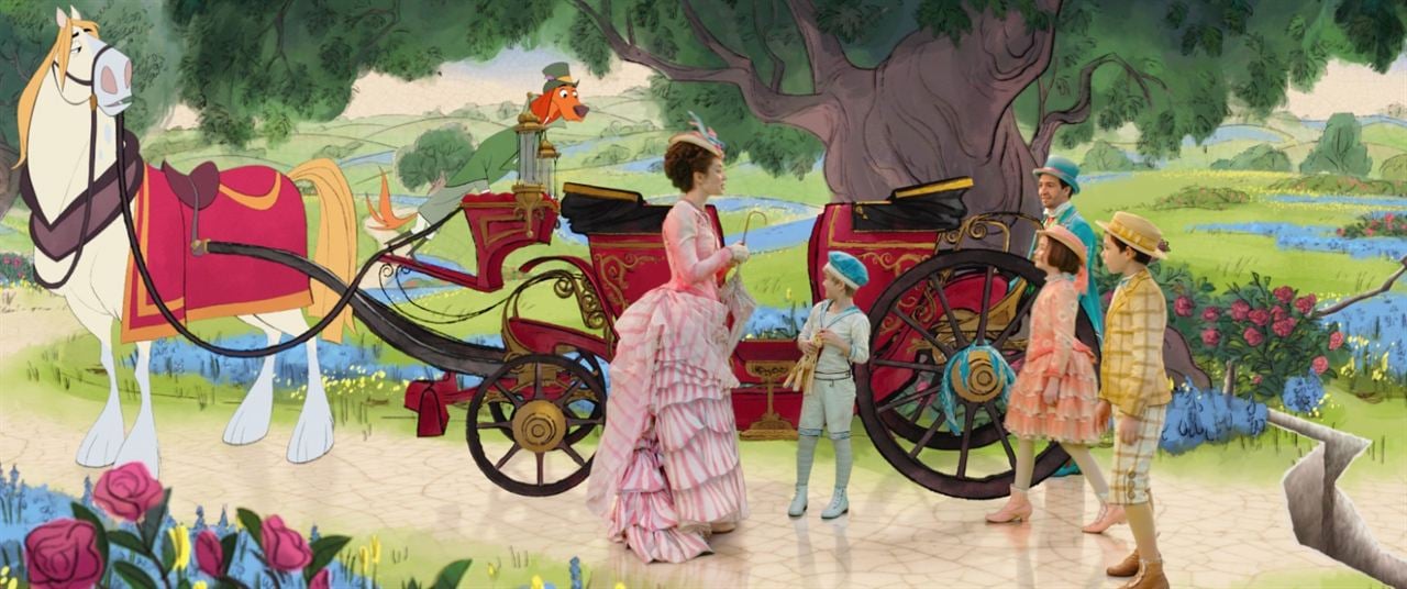 El regreso de Mary Poppins : Foto Emily Blunt, Lin-Manuel Miranda, Pixie Davies, Nathanael Saleh, Joel Dawson