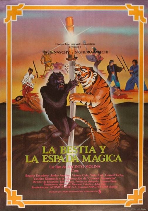 La bestia y la espada mágica : Cartel