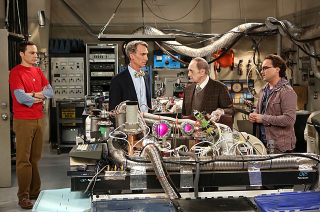 Big Bang : Foto Johnny Galecki, Jim Parsons, Bill Nye, Bob Newhart