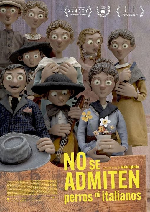 No se admiten perros ni italianos : Cartel